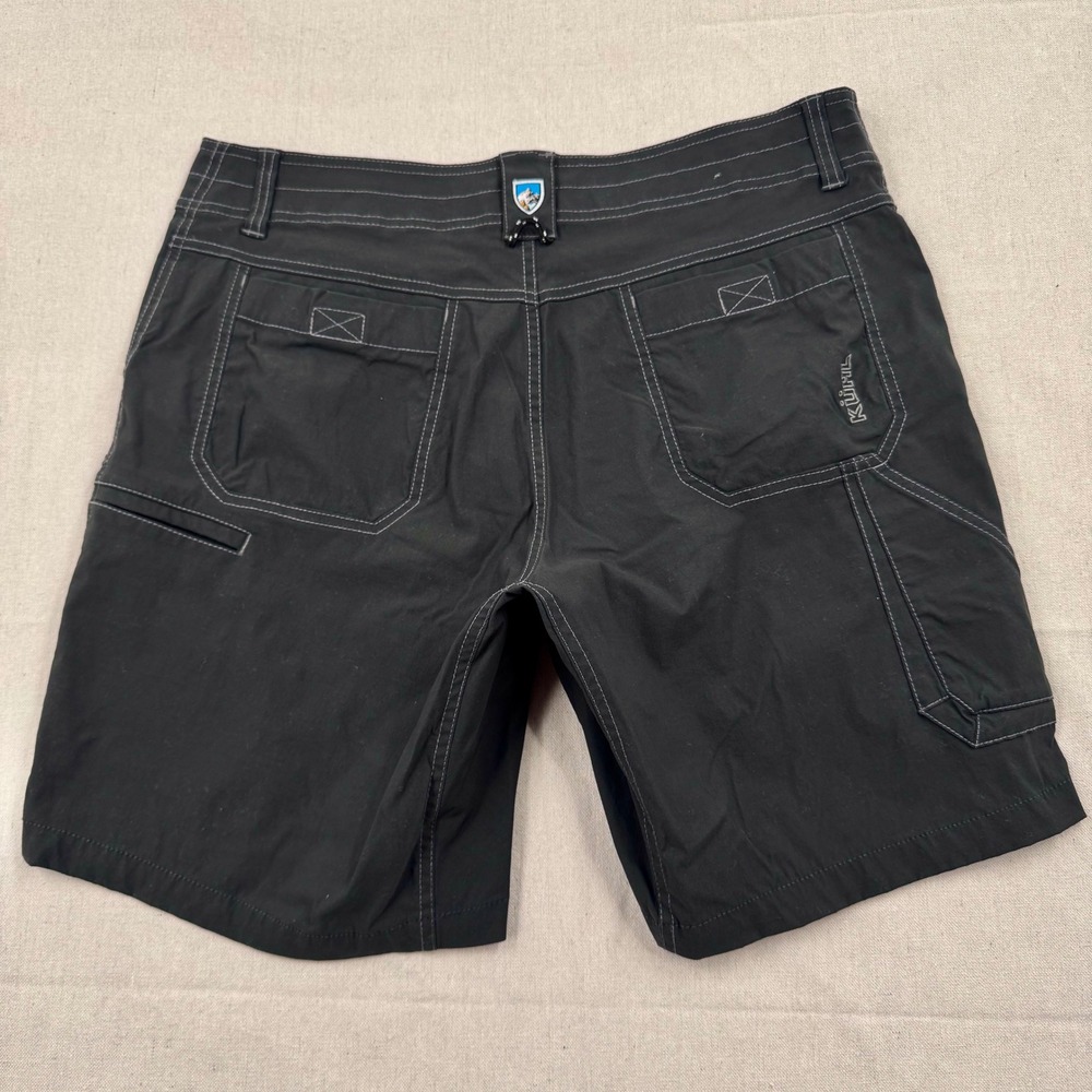 Kuhl Renegade Cargo Shorts Mens 36 Black Hiking Outdoor Nylon Stretch 10 Inseam - Picture 2 of 8